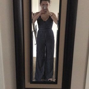 Striped Navy/White Jumpsuit